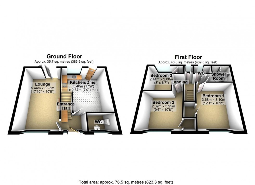 Floorplan for Shakespeare Road, Wellingborough, NN8
