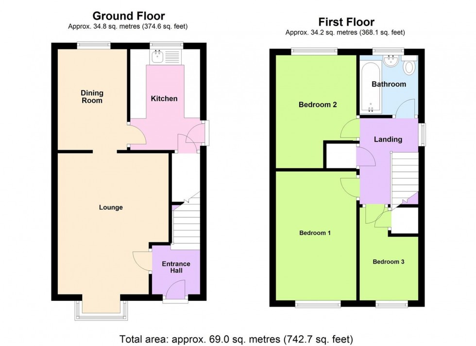 Floorplan for Weldon Close, Wellingborough, NN8