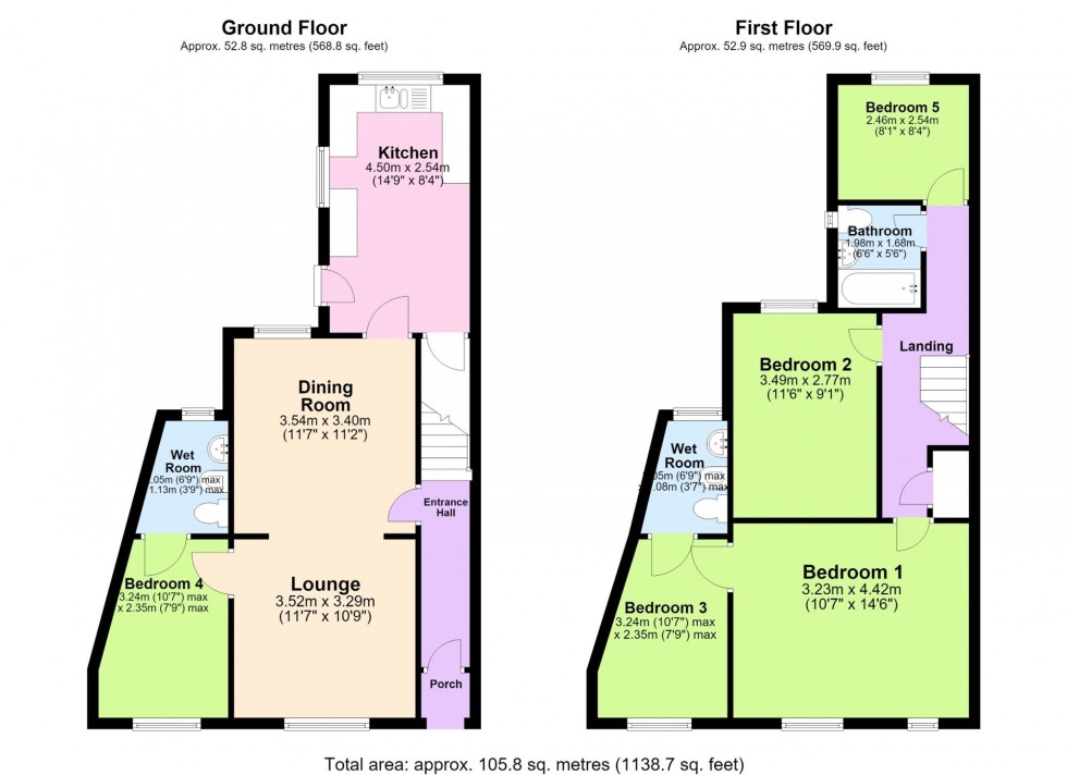 Floorplan for Grant Road, Wellingborough, NN8