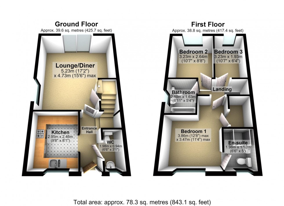 Floorplan for Ise Valley Way, Wellingborough, NN8