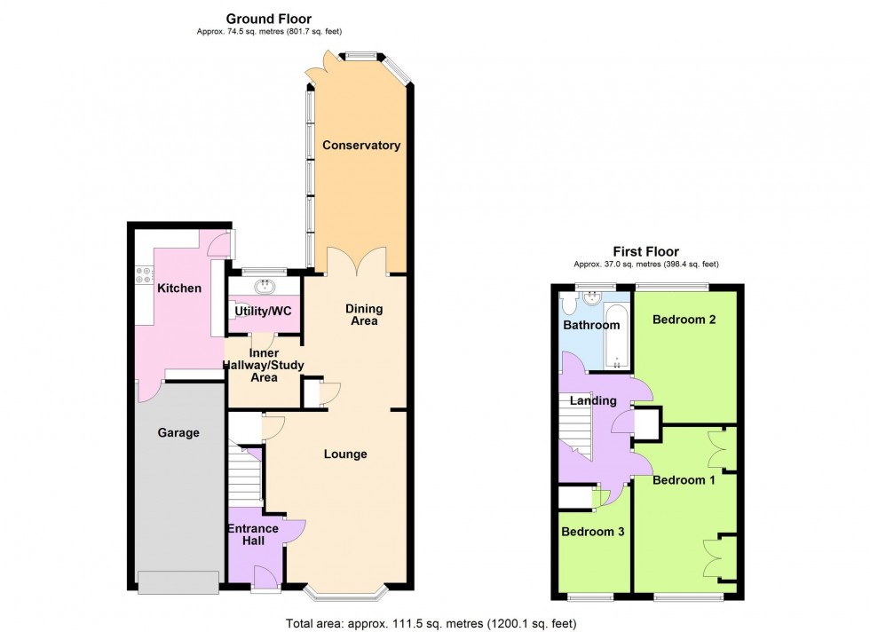 Floorplan for Torrington Crescent, Wellingborough, NN8