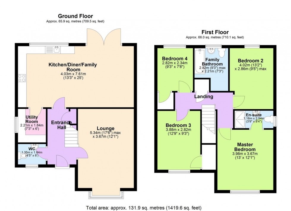Floorplan for Coles Close, Little Harrowden, NN9