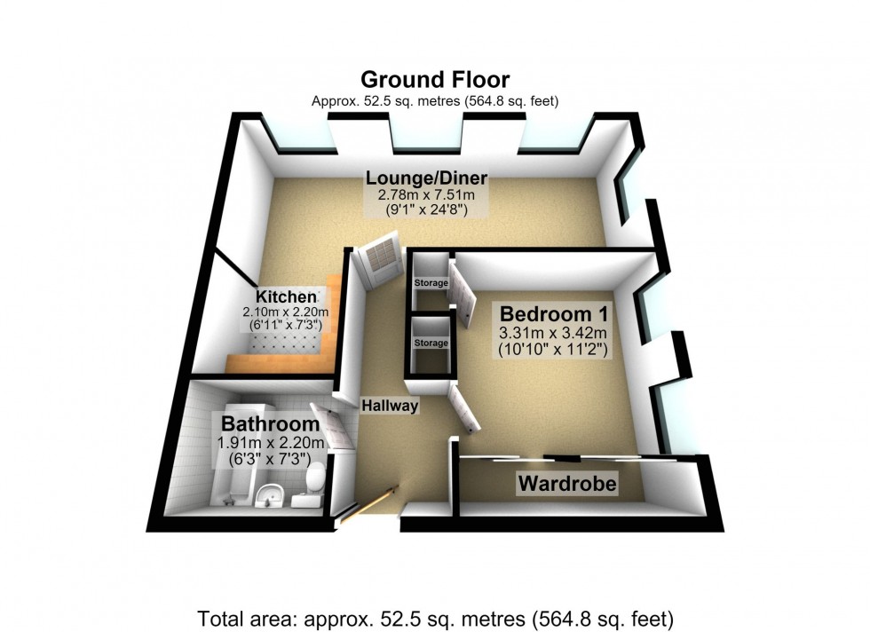 Floorplan for The Embankment, Wellingborough, NN8