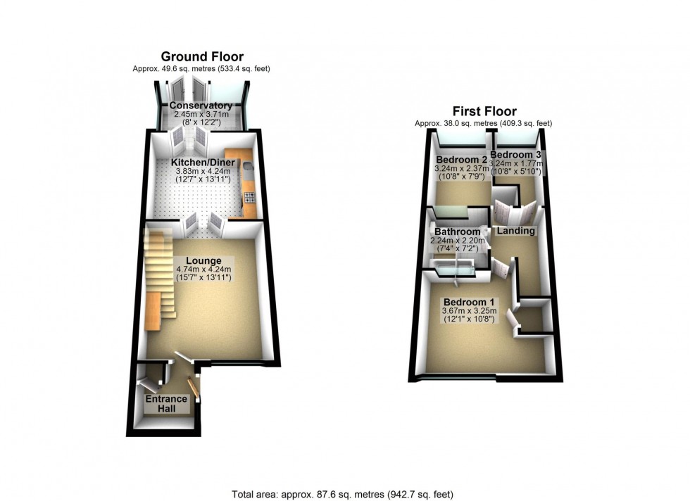Floorplan for The Willows, Little Harrowden, NN9