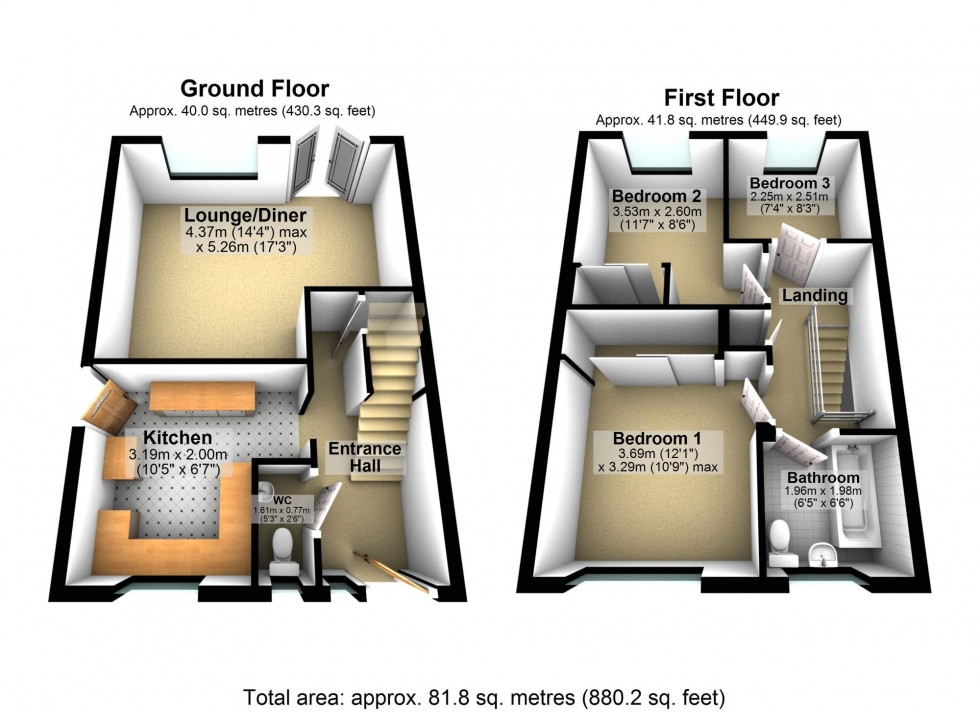 Floorplan for Turnberry Court, Wellingborough, NN8