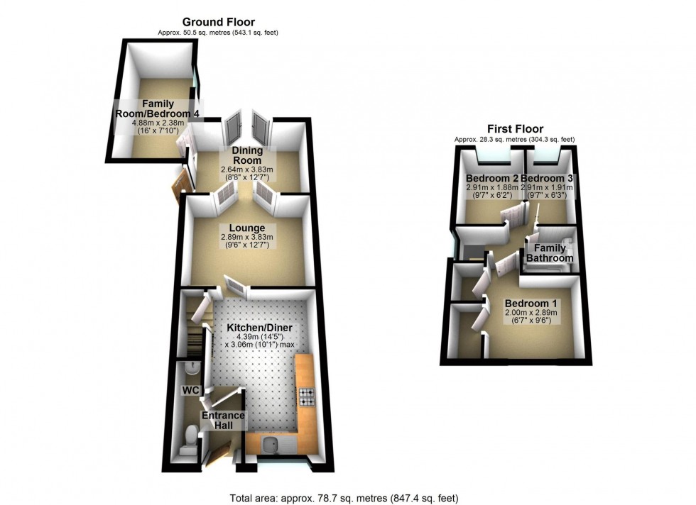 Floorplan for Teal Close, Burton Latimer, NN15