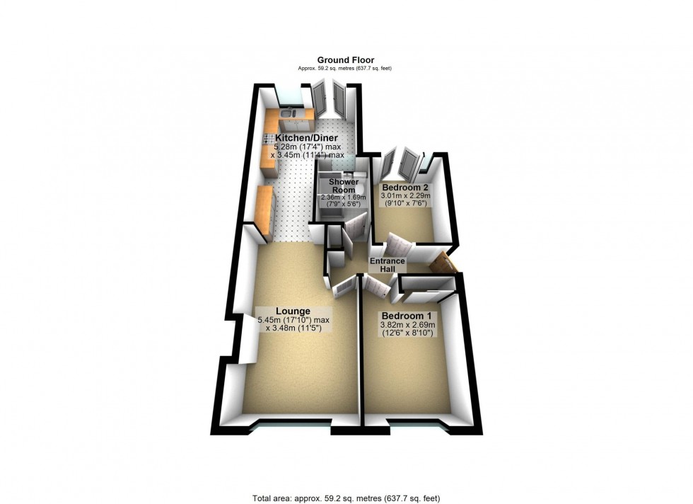 Floorplan for Oakway, Wellingborough, NN8