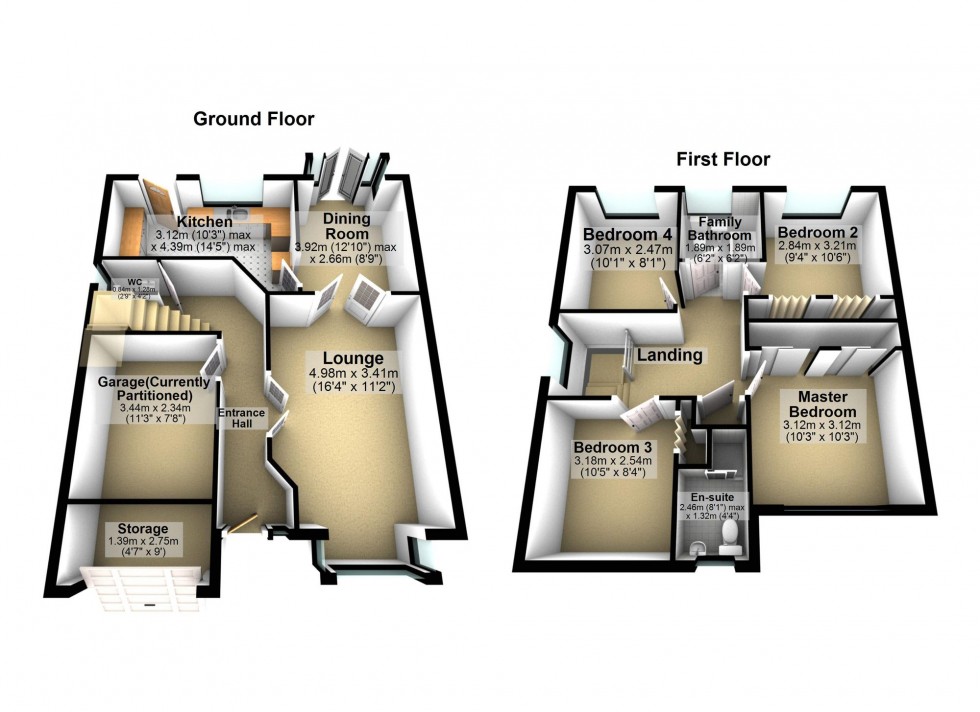 Floorplan for Haddon Close, Wellingborough, NN8