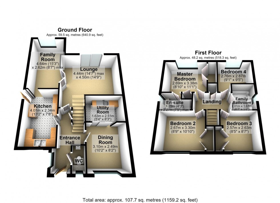 Floorplan for Chatsworth Drive, Wellingborough, NN8