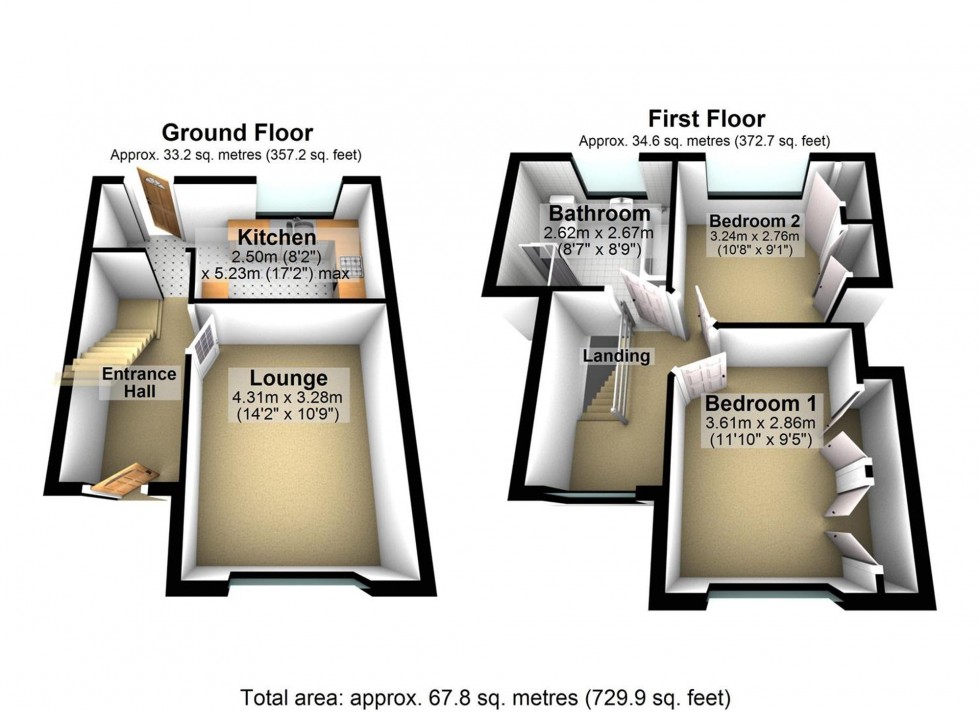 Floorplan for London Road, Little Irchester, NN8