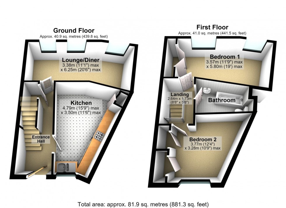 Floorplan for Freeman Court, Wellingborough, NN8