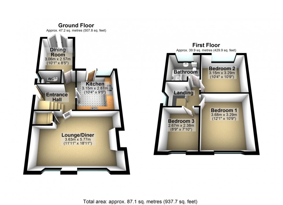 Floorplan for Windsor Road, Wellingborough, NN8