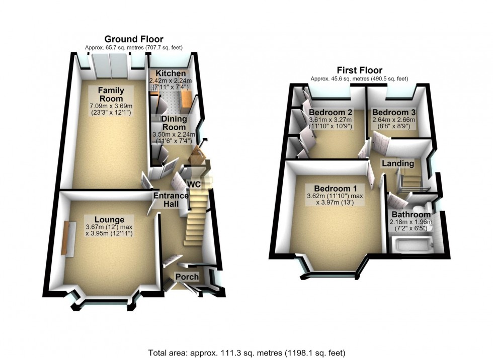 Floorplan for The Avenue, Wellingborough, NN8