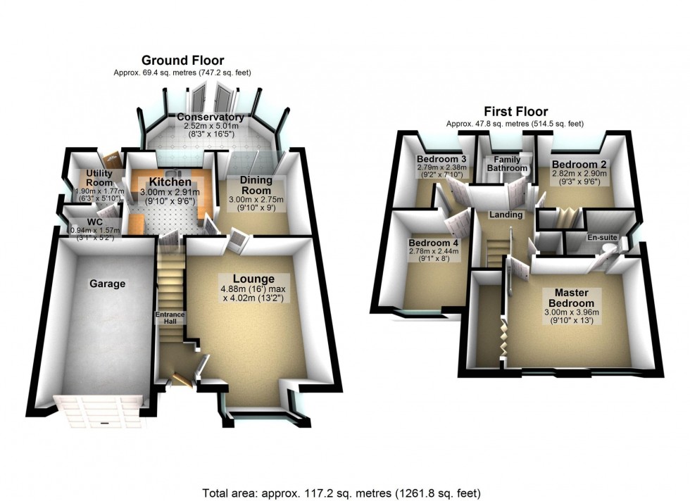 Floorplan for Haddon Close, Wellingborough, NN8
