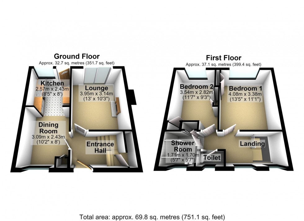 Floorplan for Central Avenue, Wellingborough, NN8